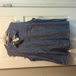Sleeveless Chambray Shirt